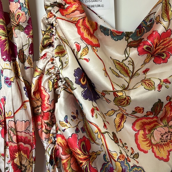 RUNAWAY The Label One Shoulder Cut Out Floral Dress - Picture 4 of 7